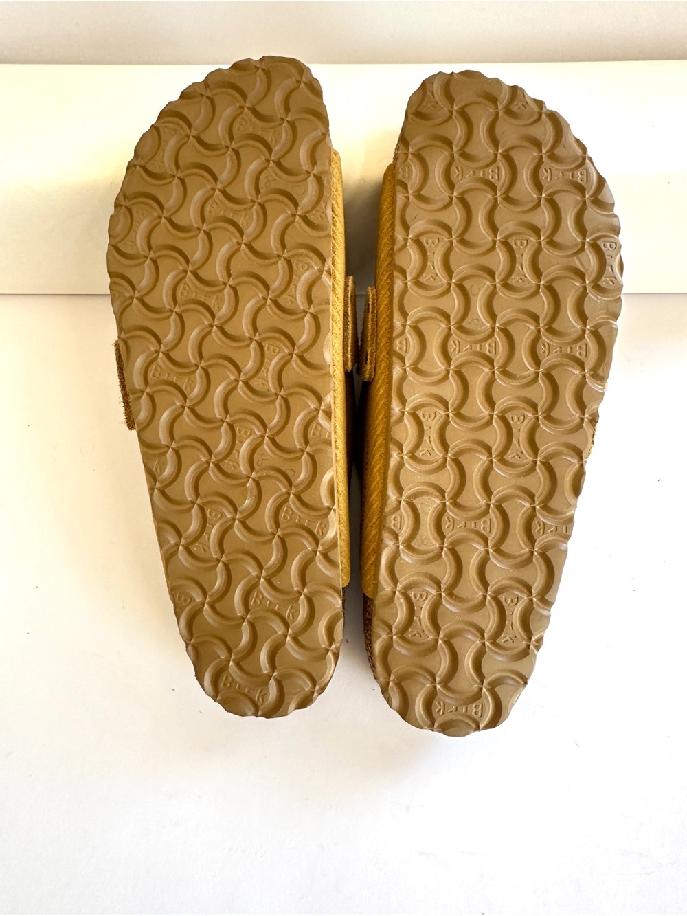 BIRKENSTOCK KYOTO SUEDE LEATHER EMBOSSED CORDUROY BROWN SLIDE SANDAL EU40/W9-9.5 - Picture 15 of 15